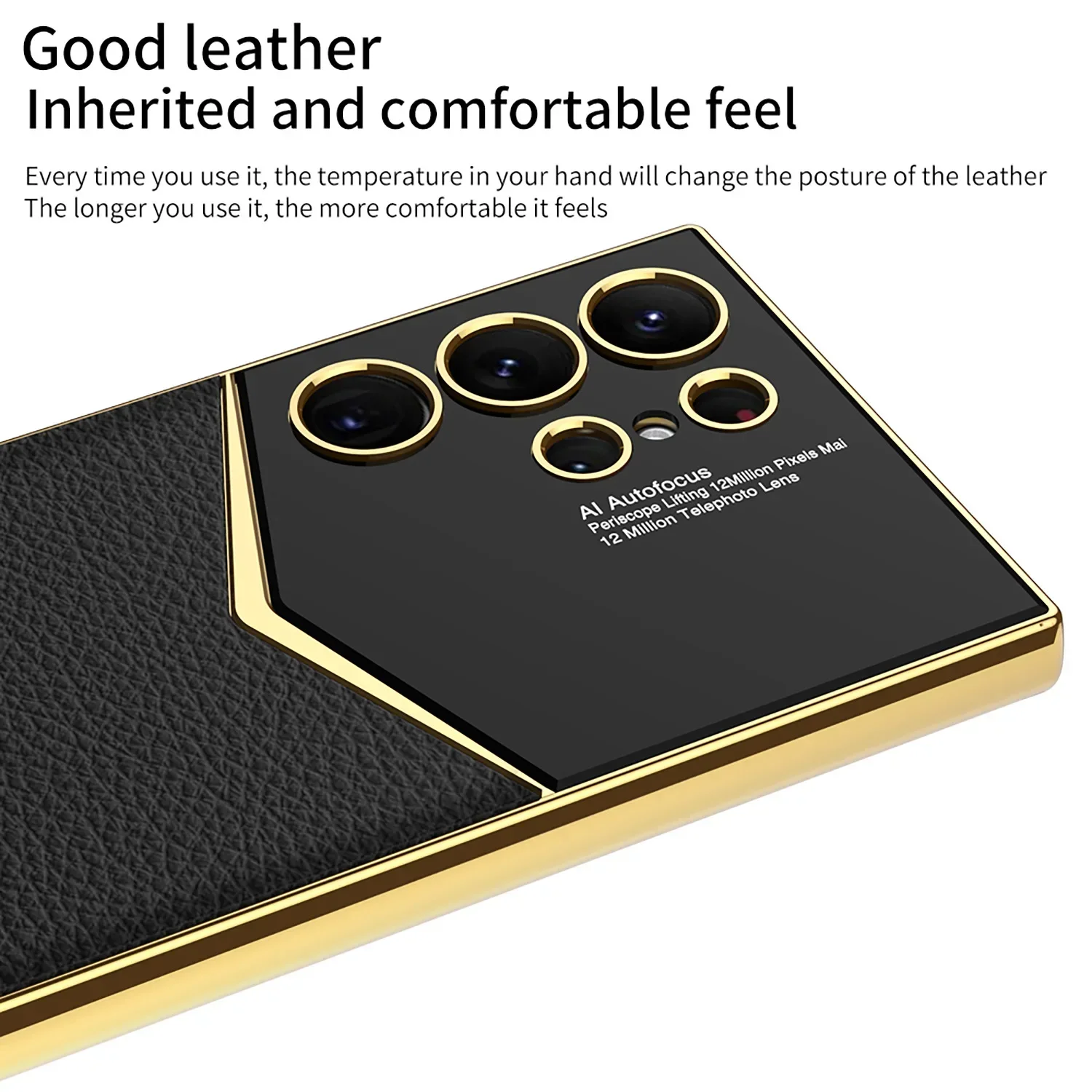 Applicable to Samsung S24Ultra solid color electroplated mobile phone case S24 plain leather s24plus anti-drop case