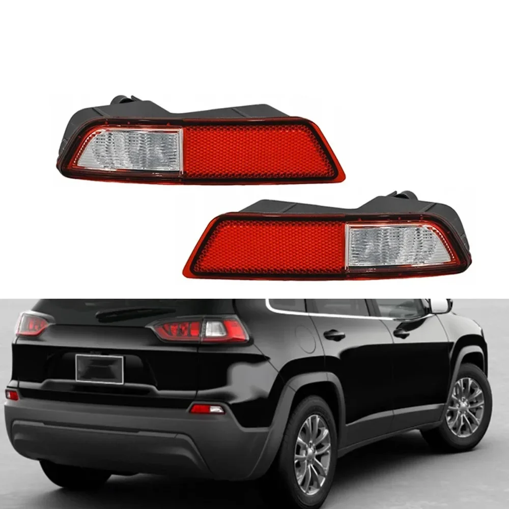 

1 or 2 Pcs US Version Rear Bumper Lamp for Jeep Cherokee 2019-2021 Rear Bumper Light Reflector Brake Light 68275956AC 68275957AC