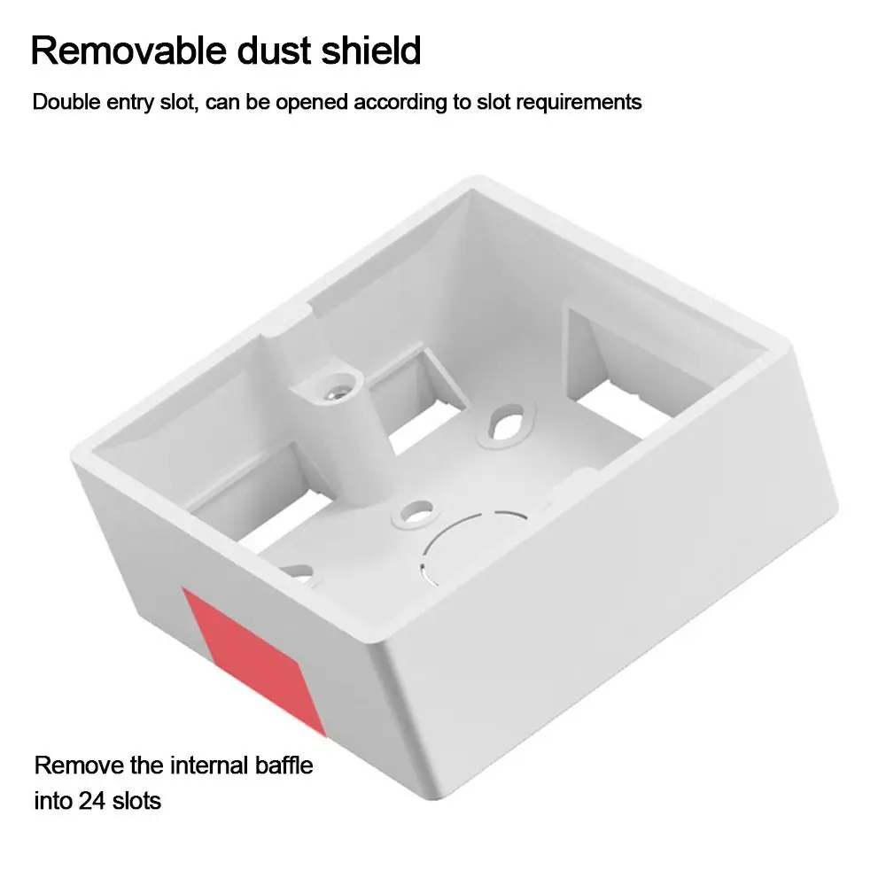 PVC Home Improvement Switch And Socket Apply Switch Socket Box Wall Surface Junction Box External Mounting Box 86 Type