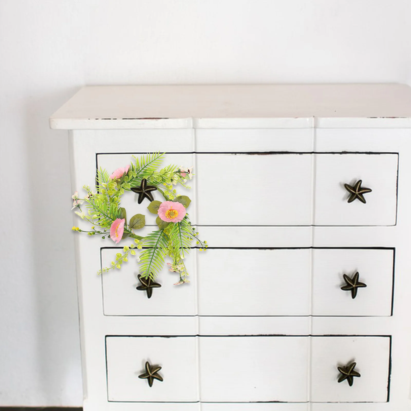 

Wedding Wreath Artificial Leaf Rings Greenery Flowers Wreaths Garland Floral Candler Tealight