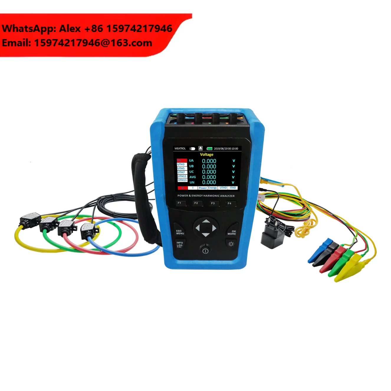 Energy Meter Handheld Power Quality Voltage Current Analyzer ME440 Electricity Power Meter