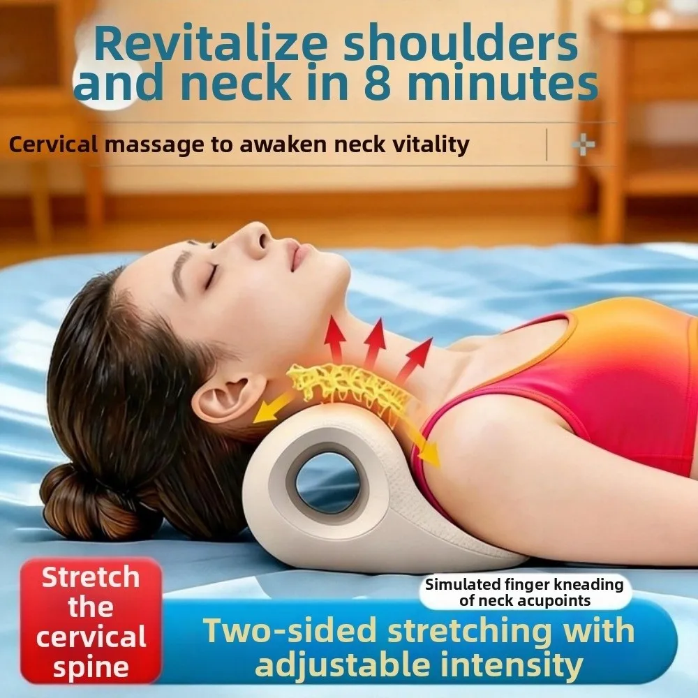 Wear Resist Cervical Massage Pillow Soothing Massage Neck Support Neck Shoulder Stretcher Multi-Purpose Fatigue Relaxation