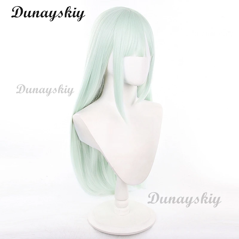¡Sueño de BanG! Pelucas de Cosplay de Anime Mutsumi Wakaba, pelucas de 75cm de largo para mujer, pelo sintético resistente al calor verde claro + gorro de peluca
