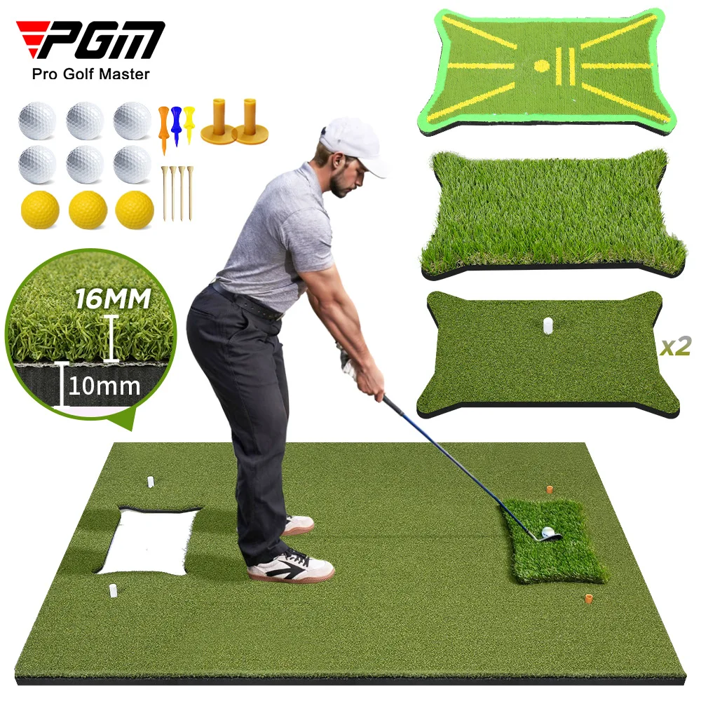 Golf Hitting Mat With Replaceable Surface Pad, Indoor Outdoor Swing Practice Golf Strike Mat, Removable Golf Turf Pad