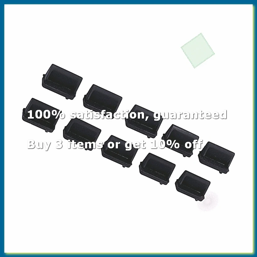 10 pcs Silicone USB port plug dustproof plug stopper protection cap black-A62I