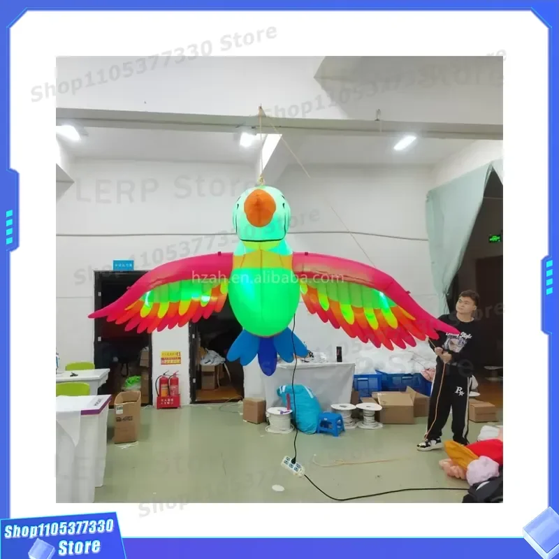 Giant Inflatable Parrot Bird Decoration Colorful Party Ornament for Outdoor Event Festival Garden Yard Display Prop Novelty