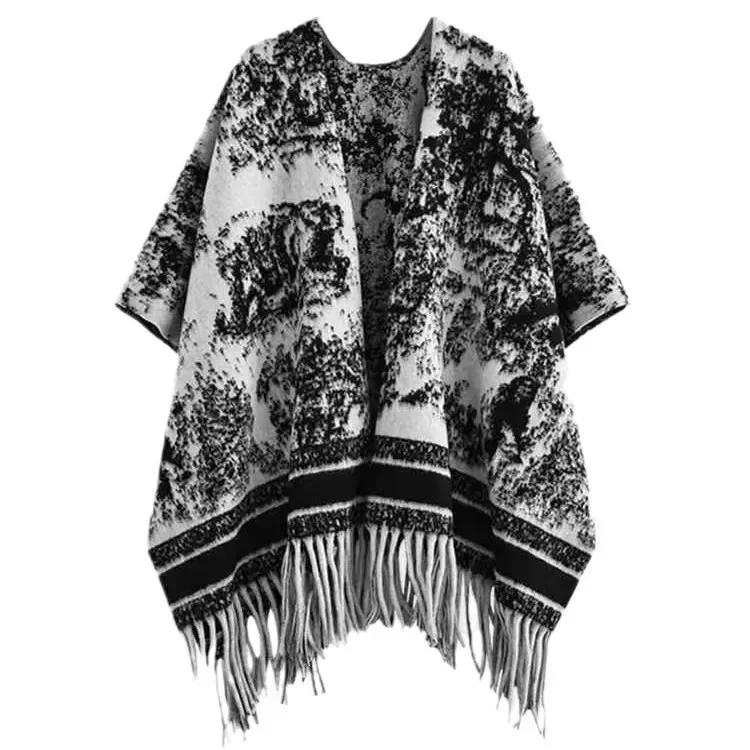 Écharpe chauffante à col doux, vêtements chauds, châle thermique, Style chinois, calligraphie imprimée, superposition à la mode, automne hiver 2025