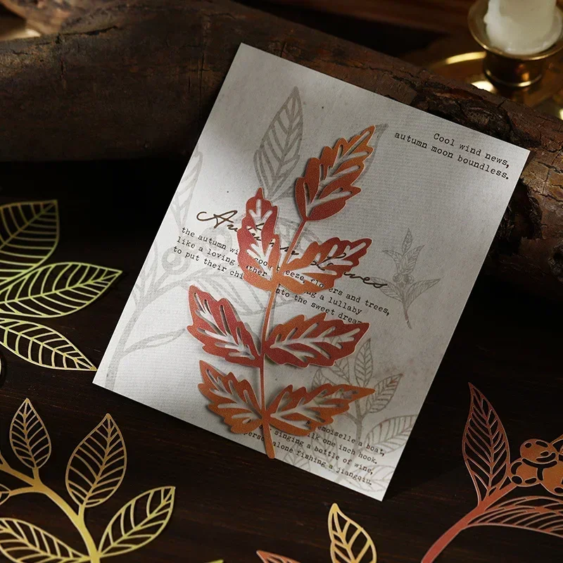 

10Sheets Memo Pad Leafy Leaves Alien Paper Sculptures Leaves Handbook Material Decoration Priming Cut Tag Notebooks 165*110MM