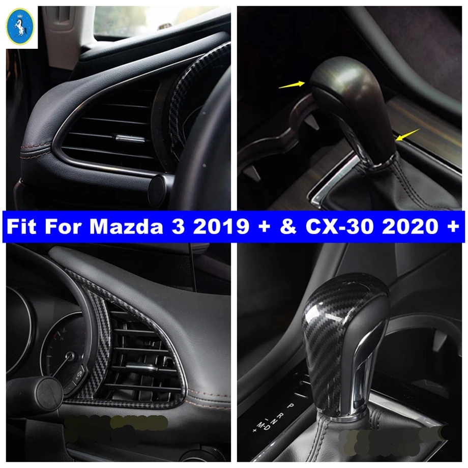 

ABS Car Gear Shift Knob / Dashboard Air Outlet Air Conditioner Vent Cover Trim For Mazda 3 BP 2019 - 2023 / CX-30 DM 2020 - 2023