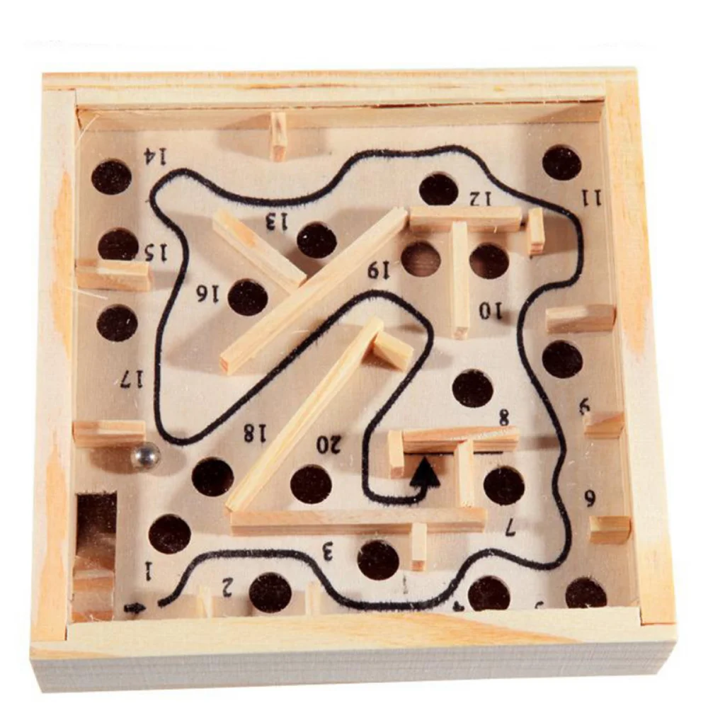 Montessori Wooden Toy Labyrinth Toy KidsPuzzle Rolling Ball Maze Board Game Antistress Toy Balance Educational Toys for Children