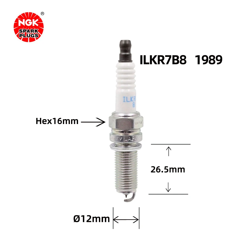 NGK Iridium Platinum spark plug ILKR7B8 1989 for Outlander Pajero Jinchang 3.0L6B31（4PCS)