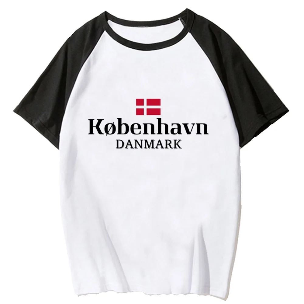 Denmark t shirt women funny Tee female harajuku anime clothing