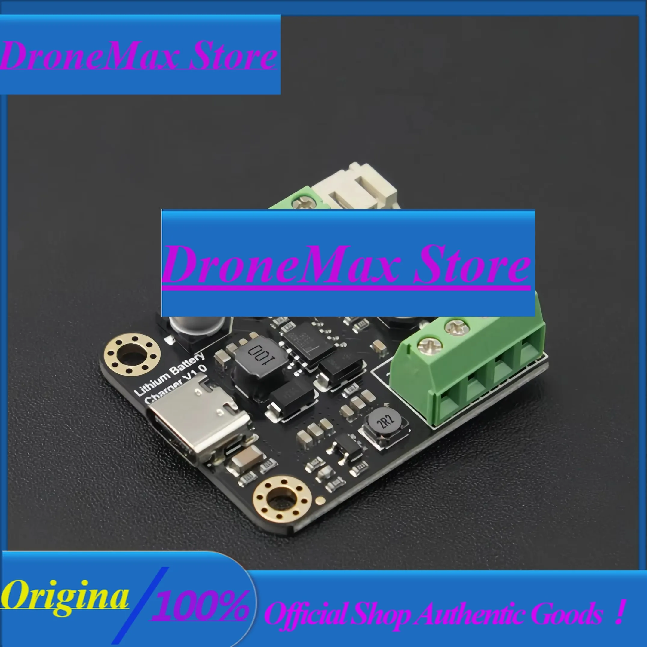 DroMaLithium Battery Charger TP4056 Type-C 500mA For 3.7V Li-Po/Li-Ion With 5V/3.3V Output Terminals