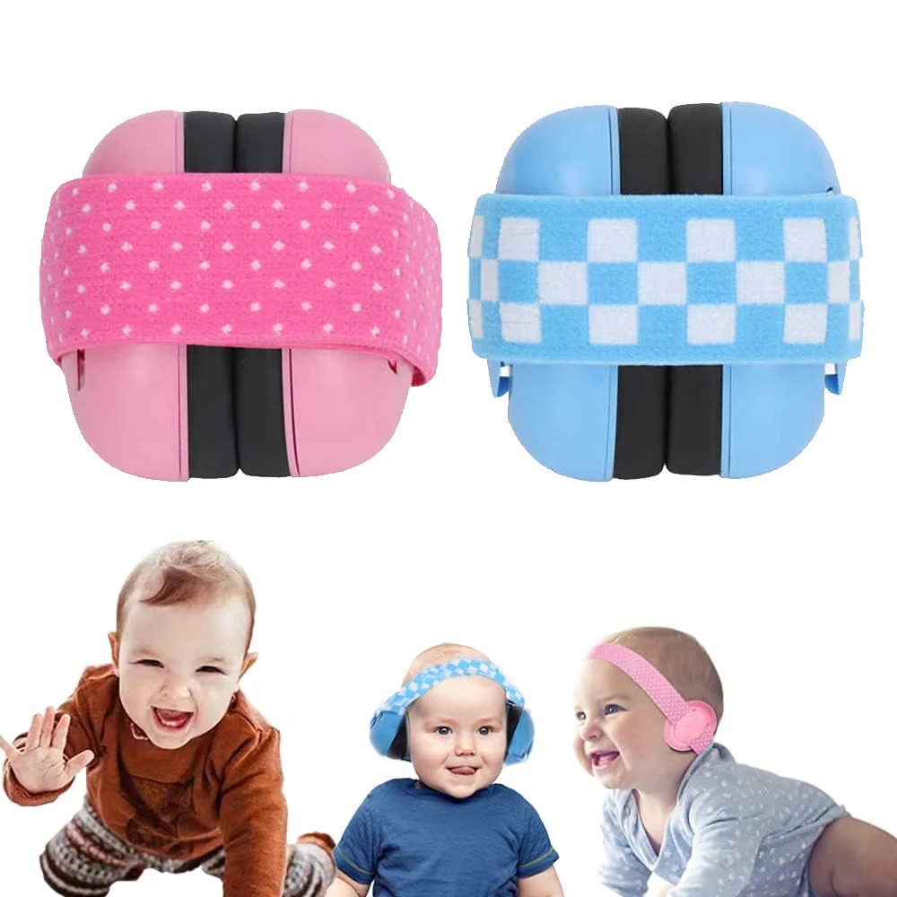 Baby Anti-Noise Earmuffs Elastic Strap Hearing Protection Safety Ear Muffs Kids Noise Cancelling Headphones Sleeping Child