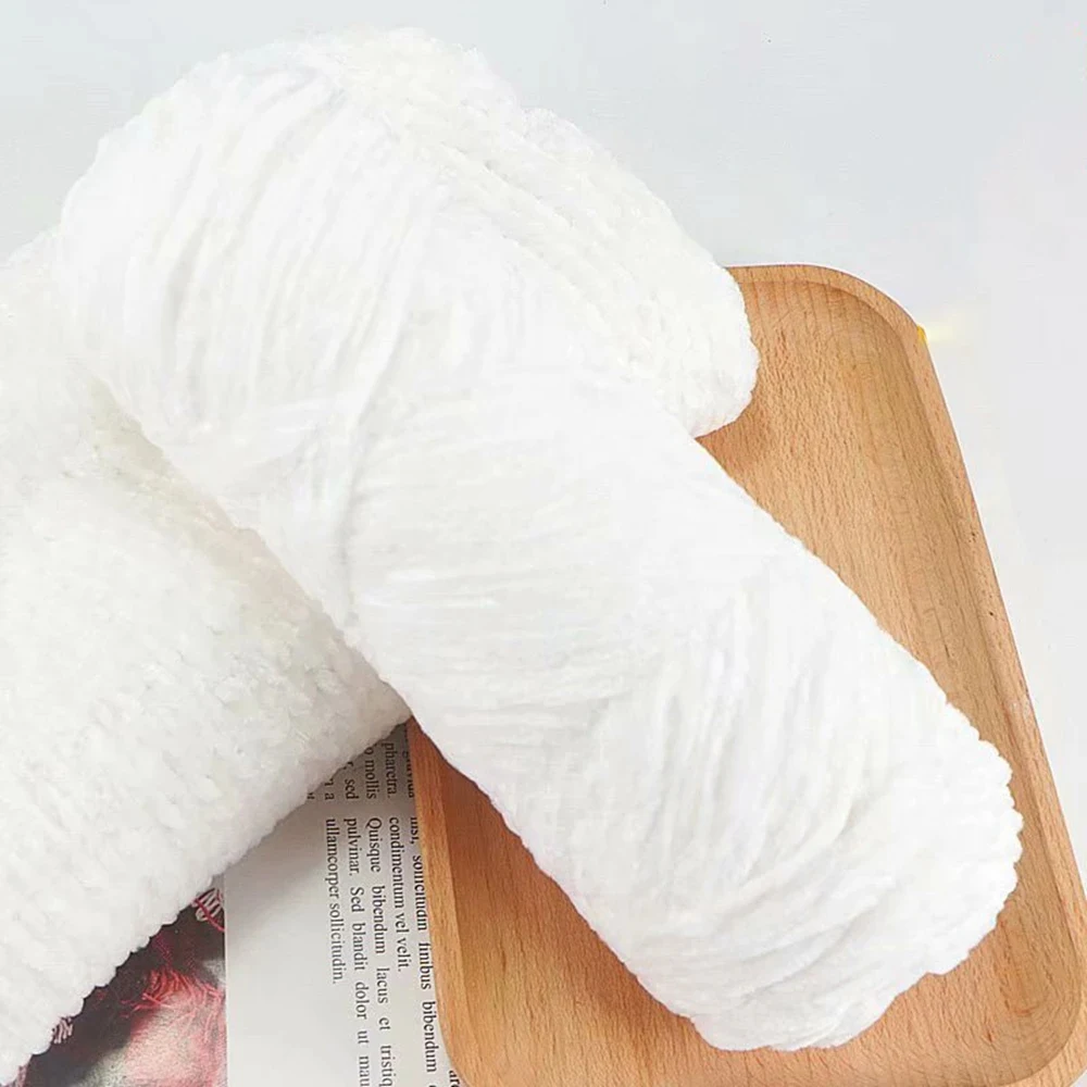 95g Chenille zacht fluwelen garen gemengd breiwol gehaakte handgemaakte sjaal jas babydeken en muts