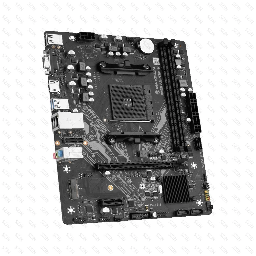 MAXSUN A520M-K Mothewrboard Kit Ryzen 3/5/7 Set DDR4 16-32G 3200MHz Support PCIE 3.0 M.2 NVME/SATA Gaming Motherboard Combo