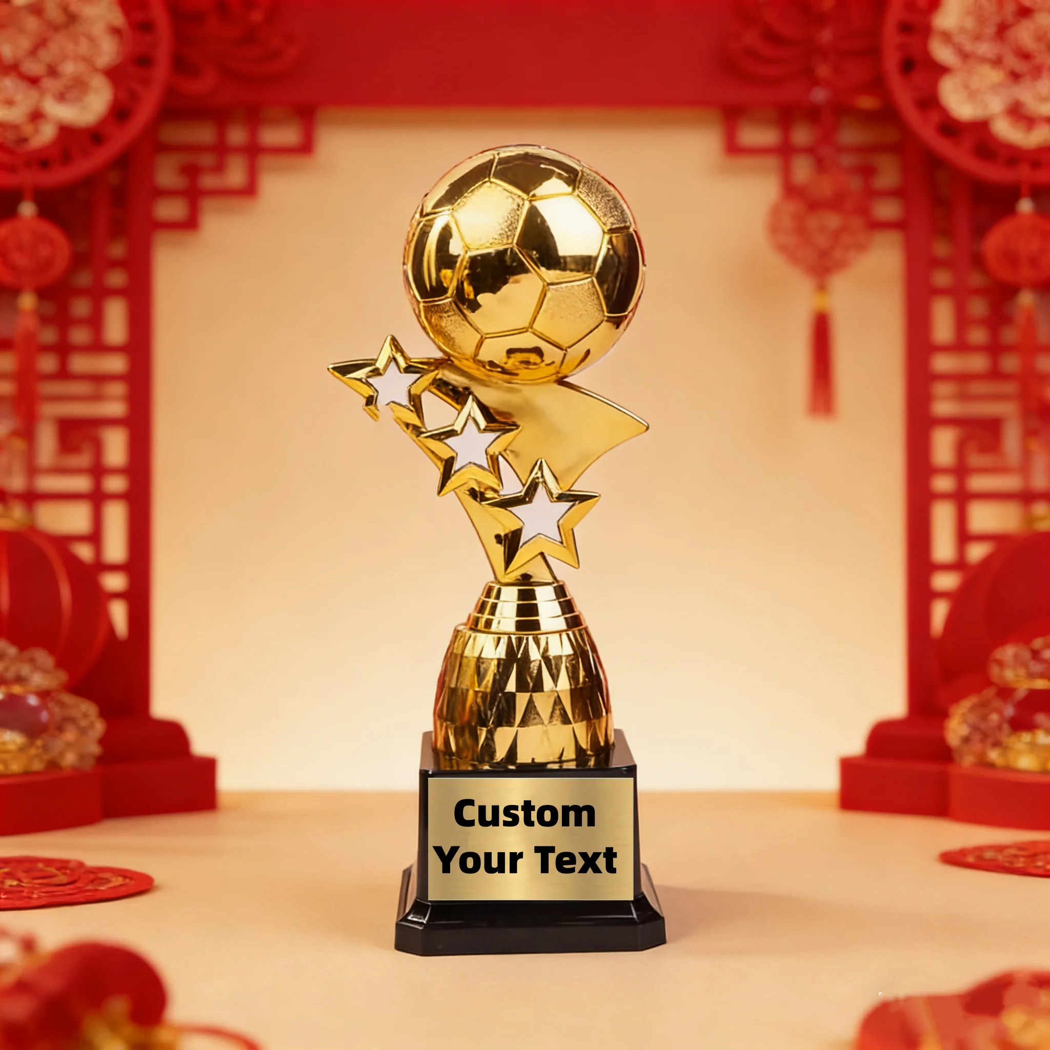 

Customizable Plastic Golden Ball Awards Trophy Model Soccer Competition Winner Award Craft Souvenirs Excellent Player Award