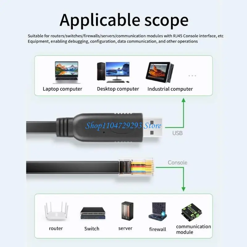 

Y2GD Professional USB to RJ45 Console Debugging Cable Fast and Stable Communication