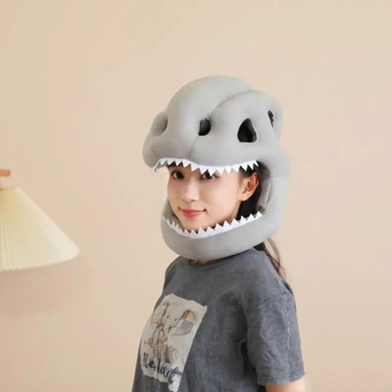 Plush Halloween Skeleton Costume Headpiece Cosplay Outfit for Theme Photo Use 6XDA