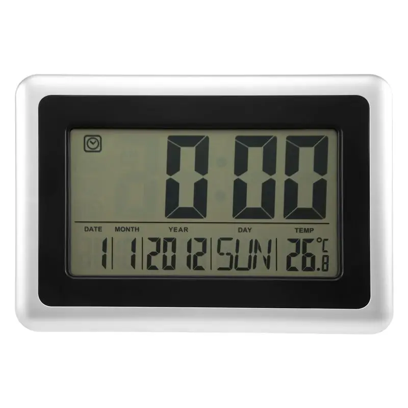 A84X-Large Display Digital Wall Clock,Silent Desk Shelf Clocks Battery Operated Easy To Read Nightstand Alarm Clock With No Nigh