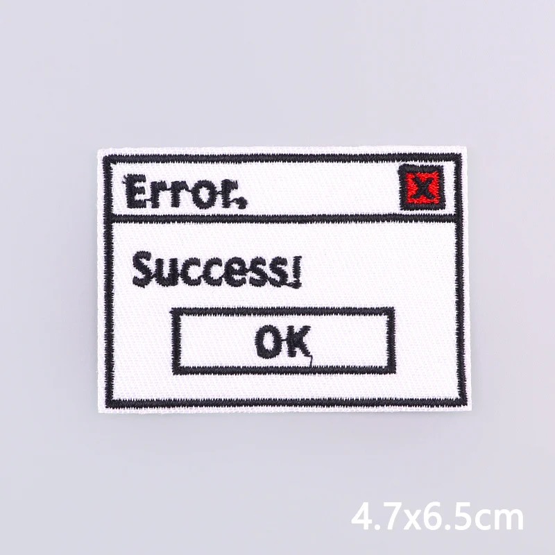 White Letters Embroidery Patch Iron On Patches For Clothing Thermoadhesive Patches On Clothes DIY Sewing Applique Fusible Patch