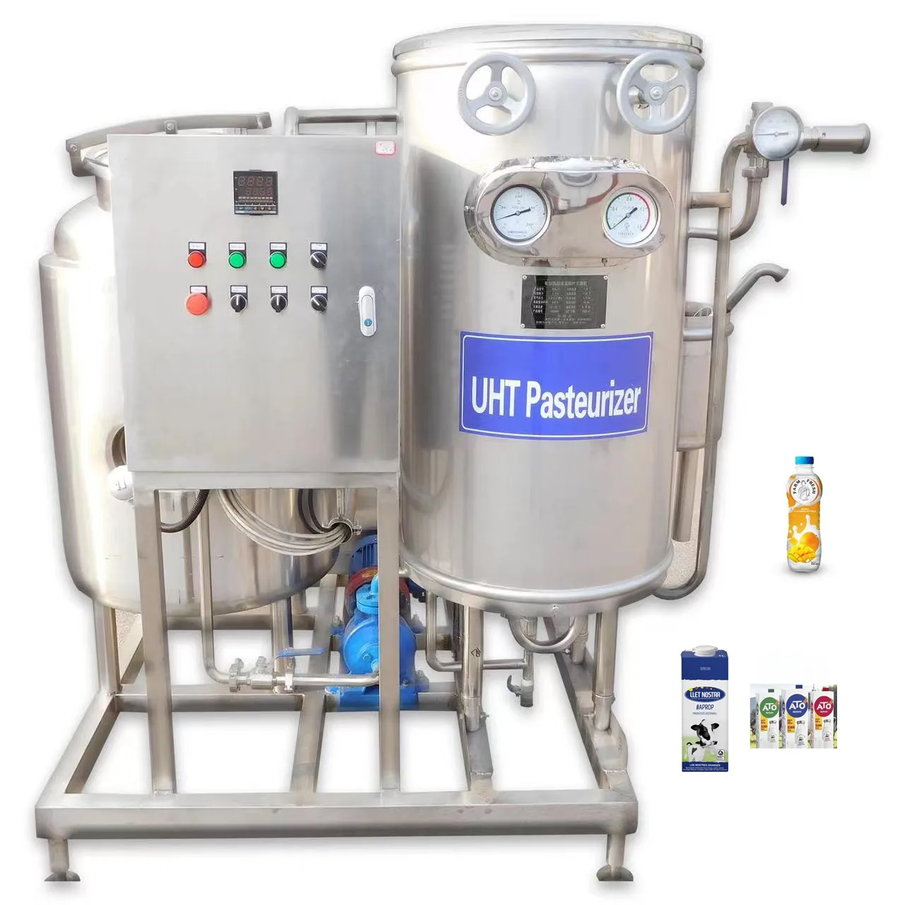 

Automatic Heating Uht Milk Machine Uht Sterilizer Pasteurizer With Two Types Plate And Tube Drink/Milk/Juice