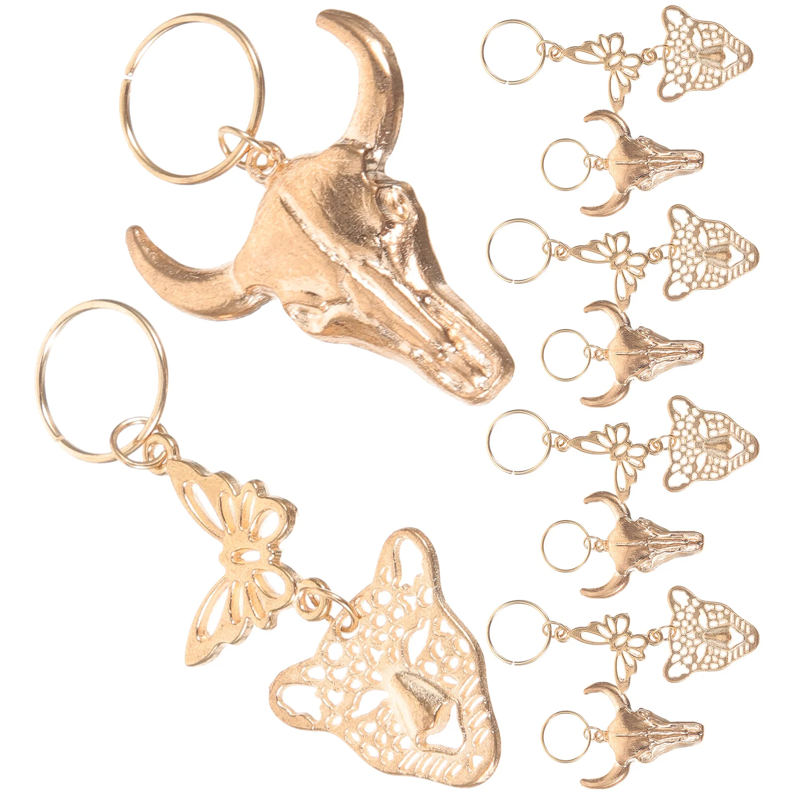 

10 Pcs Head Beauty Leopard Hair Accessories Braids Rings Charms Beautiful Jewelry for Alloy Braiding