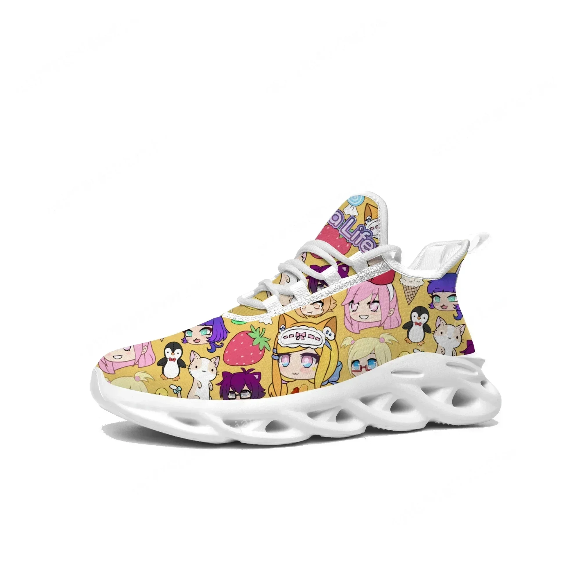 

Gacha Life Sneakers Hot Cartoon Game Mens Womens Sports Running Shoes Fashion Custom Built Lace Up Shoes