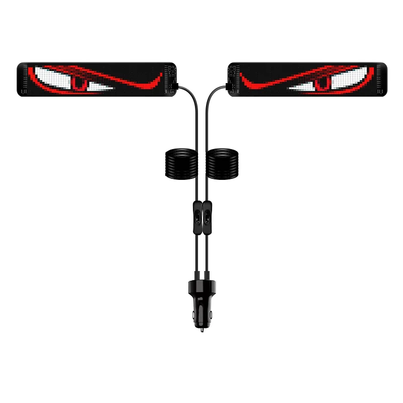 

Truck Devil Eye Light App Control Eye Light Custom Text Pattern Animation Programmable Light Emitting Diode Display