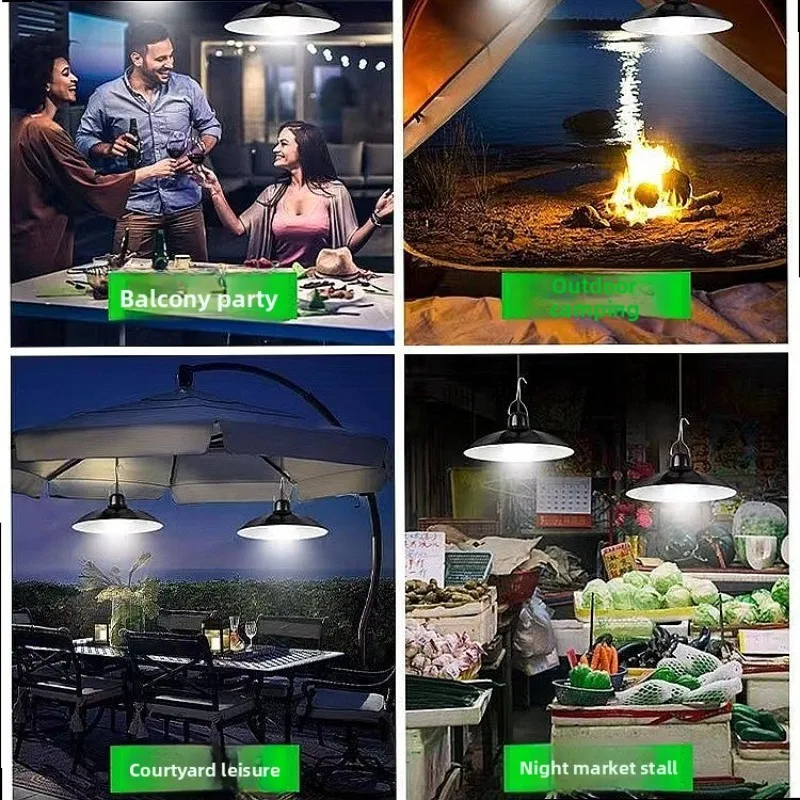 New Split Solar Light Indoor Outdoor Garden Tent Lamp Dusk to Dawn Waterproof