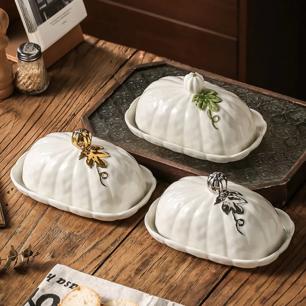 Pumpkin Ceramic Butter Dish 1