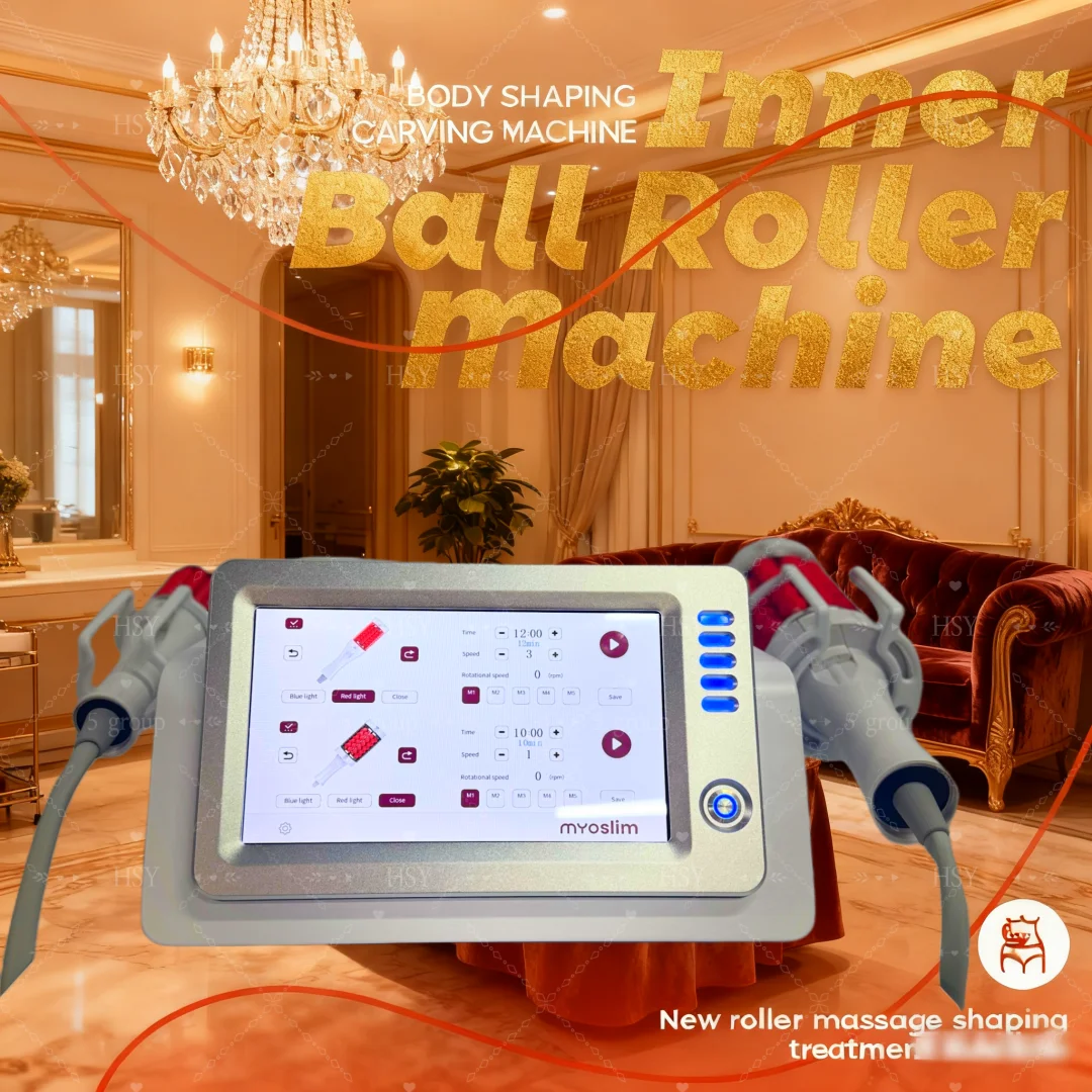 Professional Inner Ball Roller Slimming Machine 360 Rotating Roller Massager Cellulite Reduction Body Sculpting Skin Lifting