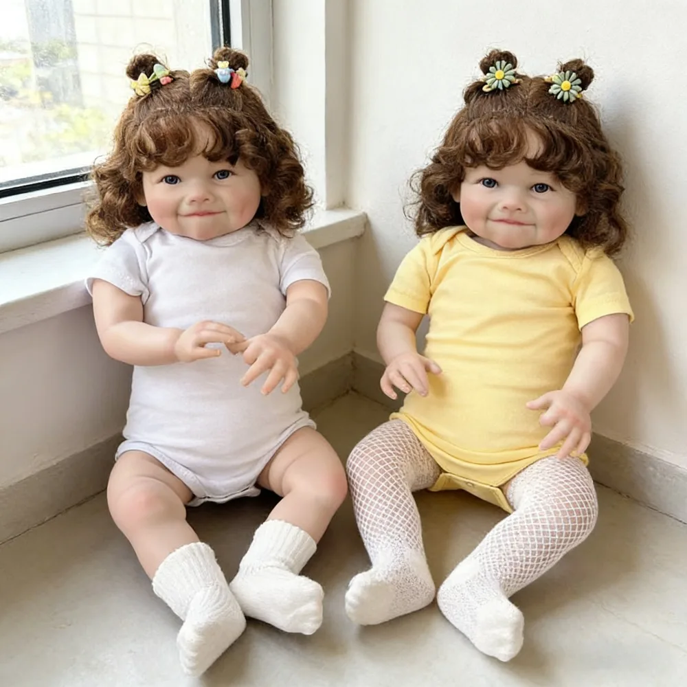 

24" 60CM Already Finished Reborn Dolls Happy Girl Raya with 3D Visible Veins Handmade Real Looking Baby Dolls muñeca reborn bebe