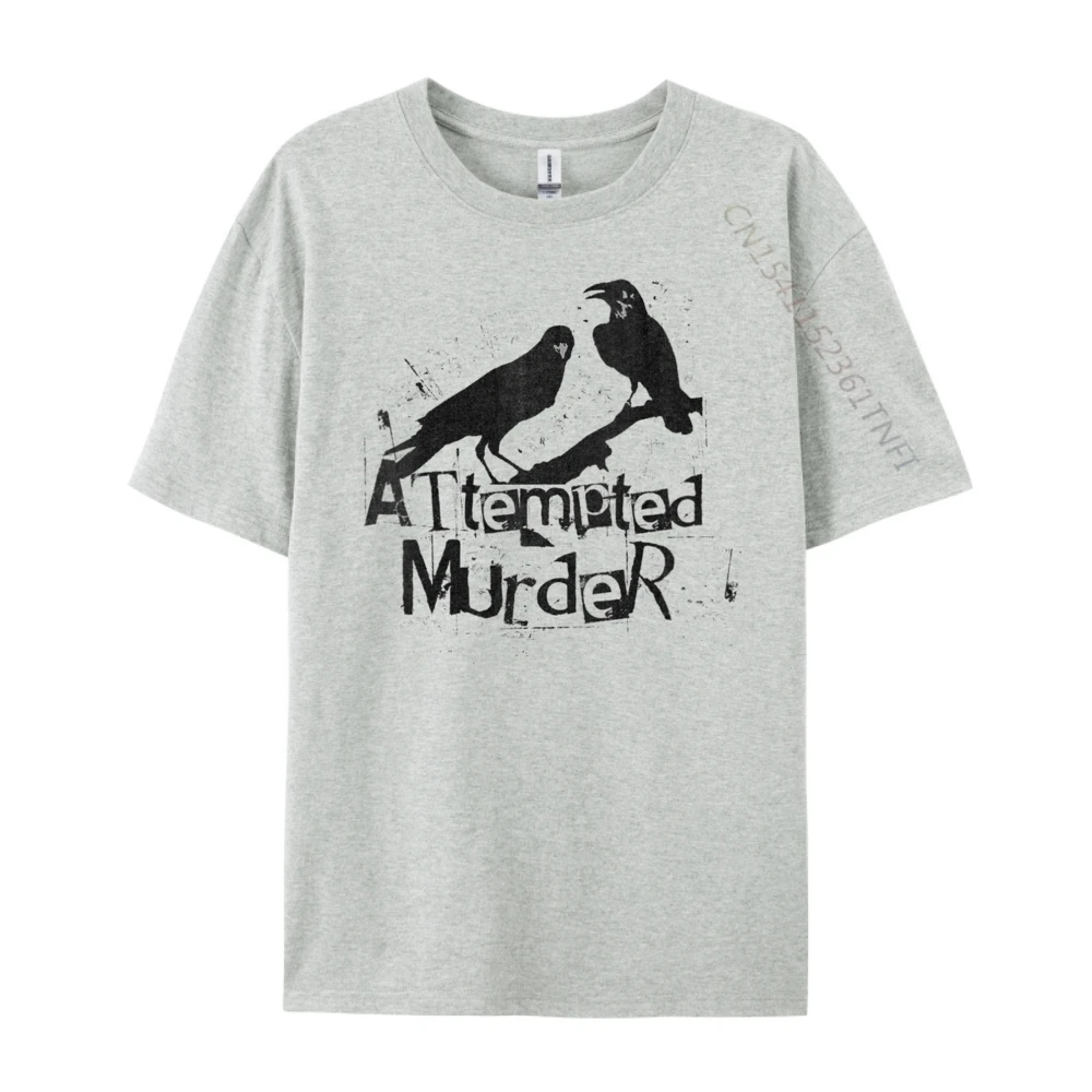 

Attempted Murder Crows Collective Noun Halloween Clothing Man Clothes Birthday Luxury Clothing Short Sleeve Men Illustration