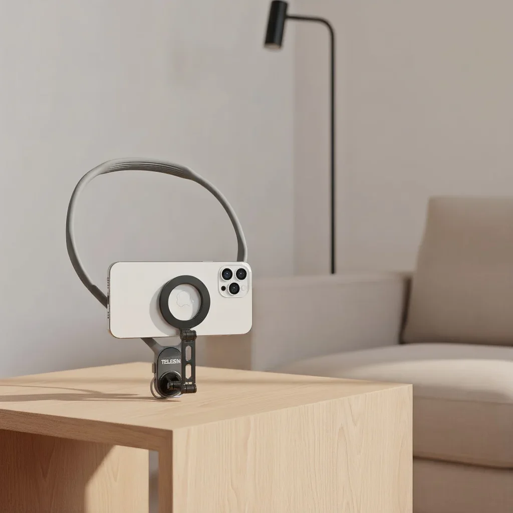 

Магнитное крепление на шею с силиконовым быстросъемным держателем, совместимое с телефонами iPhone 15-10, Samsung, Huawei, Xiaomi