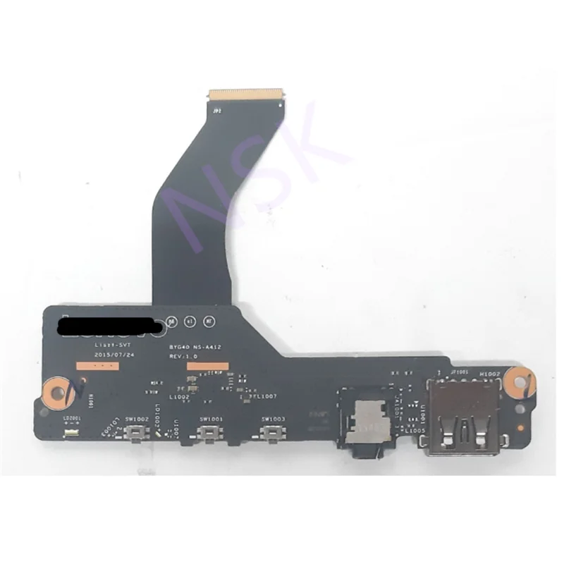 Original NS-A412 FOR Lenovo Ideapad Yoga 900-13ISK Power Button Board w/Cable  100% TEST OK