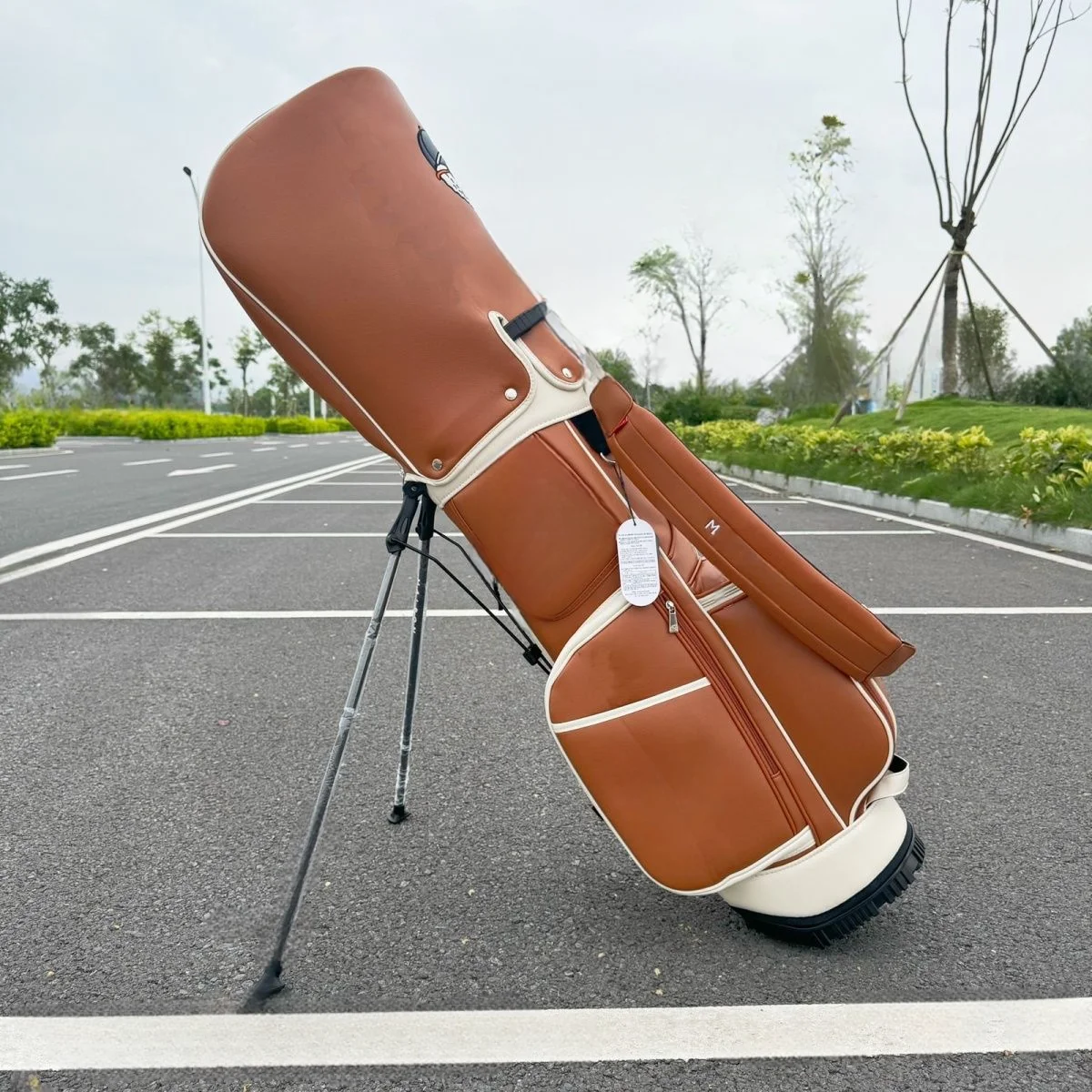 2025 new golf bag Korea stent bag Pu men and women waterproof light club fess stent bag