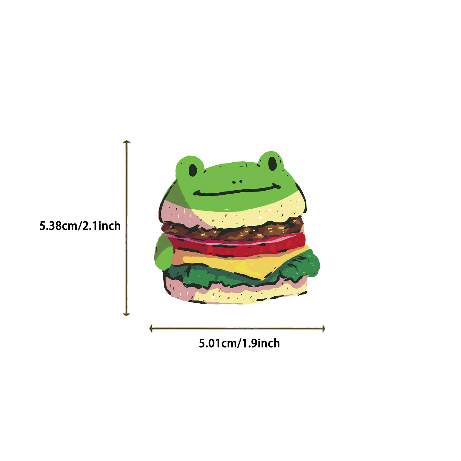 50PCS Cute Little Frog PVC Sticker Aesthetic Stationery School Supplies DIY Decoration Toys Korean Scrapbooking for Kids