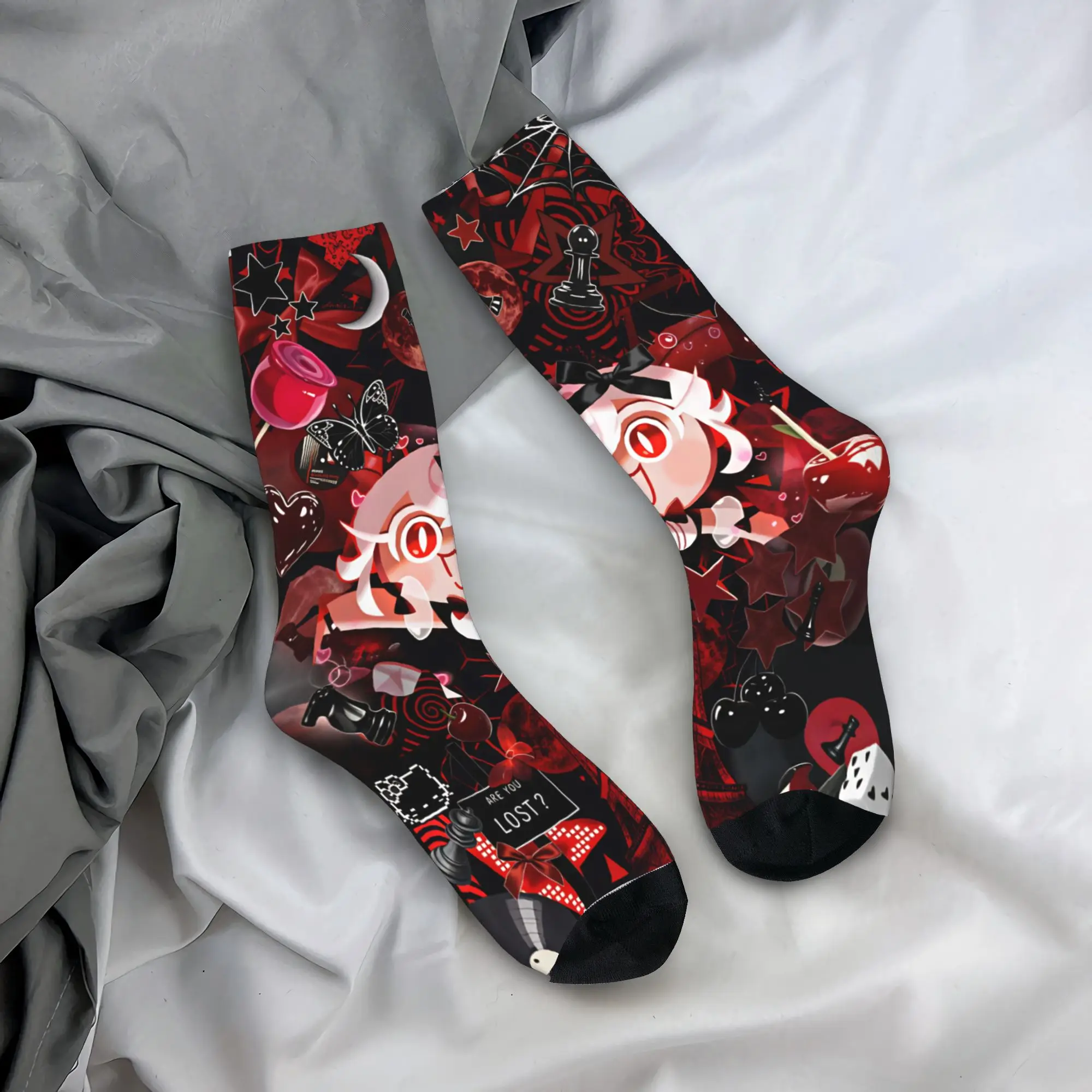 Shadow Milk Stockings Couple Cookie Run Kingdom Socks Breathable Fun Socks Winter Cycling Non Slip Design Socks Birthday Present