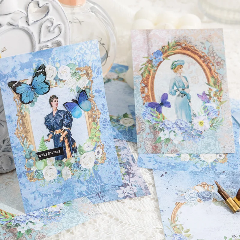 80 Sheets Note Pad Retro Flower Hand Account Decoration Student Plan Note Message Paper Memo Pad Office & School Supplie