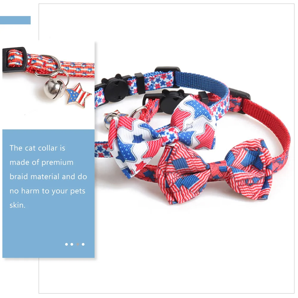 

4 Pcs Necklace Dog Collar Adjustable Collars for Dogs Decorate Festive Accessories Ribbon