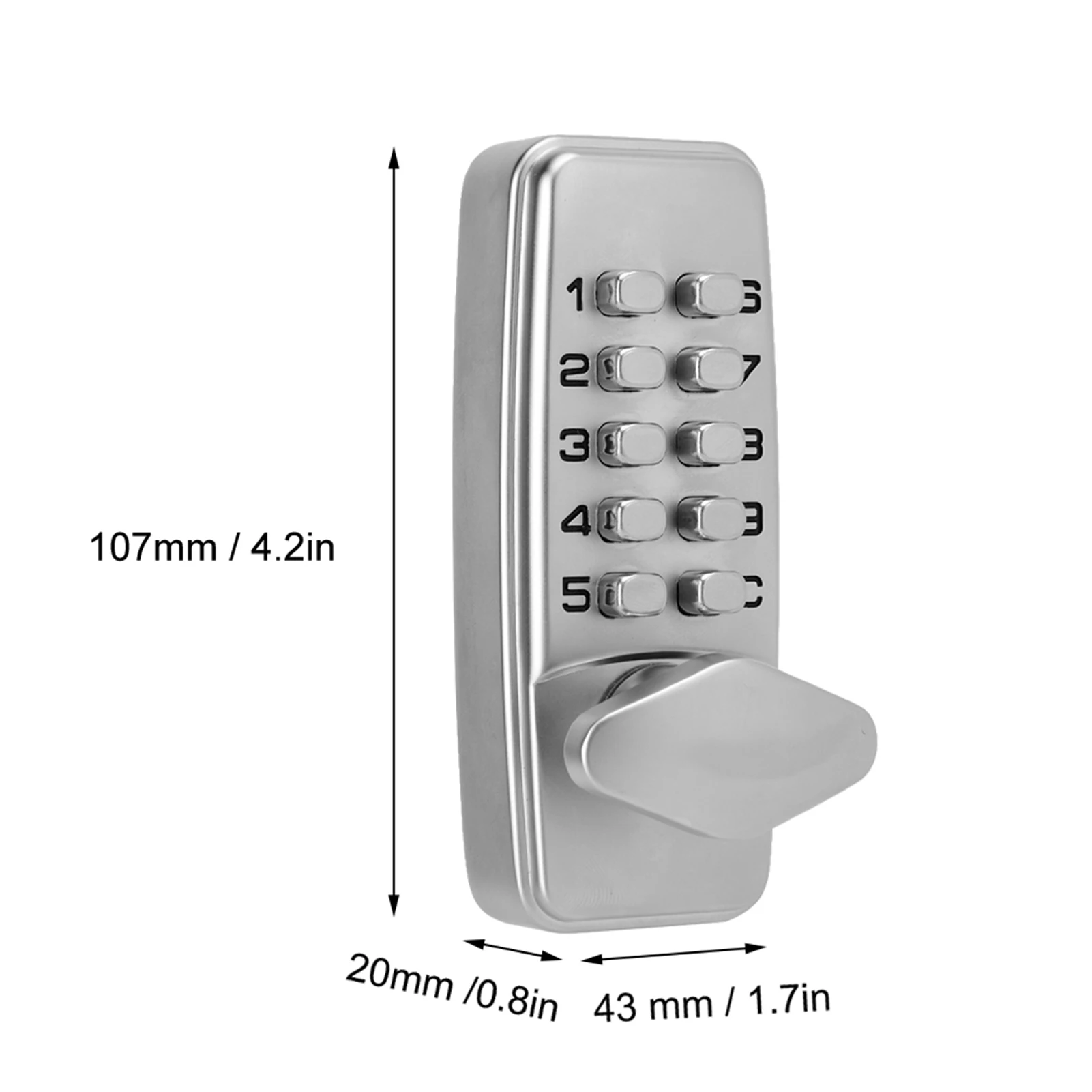 2 ‑ 4 Digits MiNi Mechanical  Lock Cabinet Indoor Outdoor Door Password Security Coded Lock Door Lock Mechanical  Lock