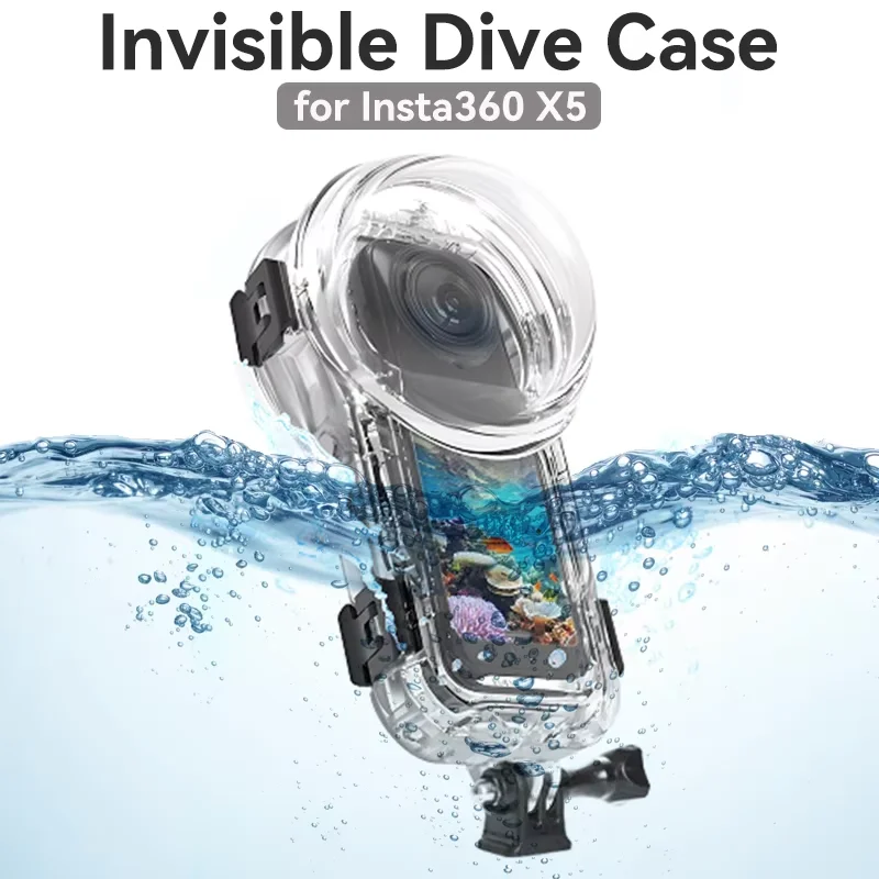 Dive Case for Insta360 X5 Waterproof Housing Cover Underwater Protector Diving Box Shell for Insta360 X5 Camera Accessories