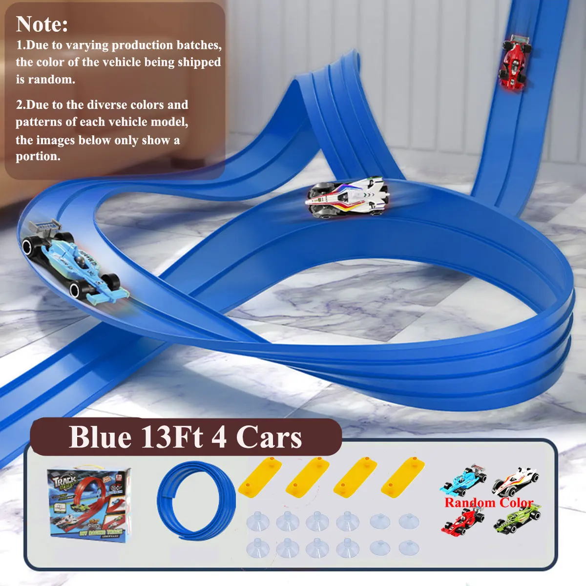 Flexible Rennstrecke Kinderspielzeug DIY Doppelspur Rennwagen Rampe Kompatibel 1/64 Autos Tragbarer Rolls Up Boy Weihnachtsgeschenk