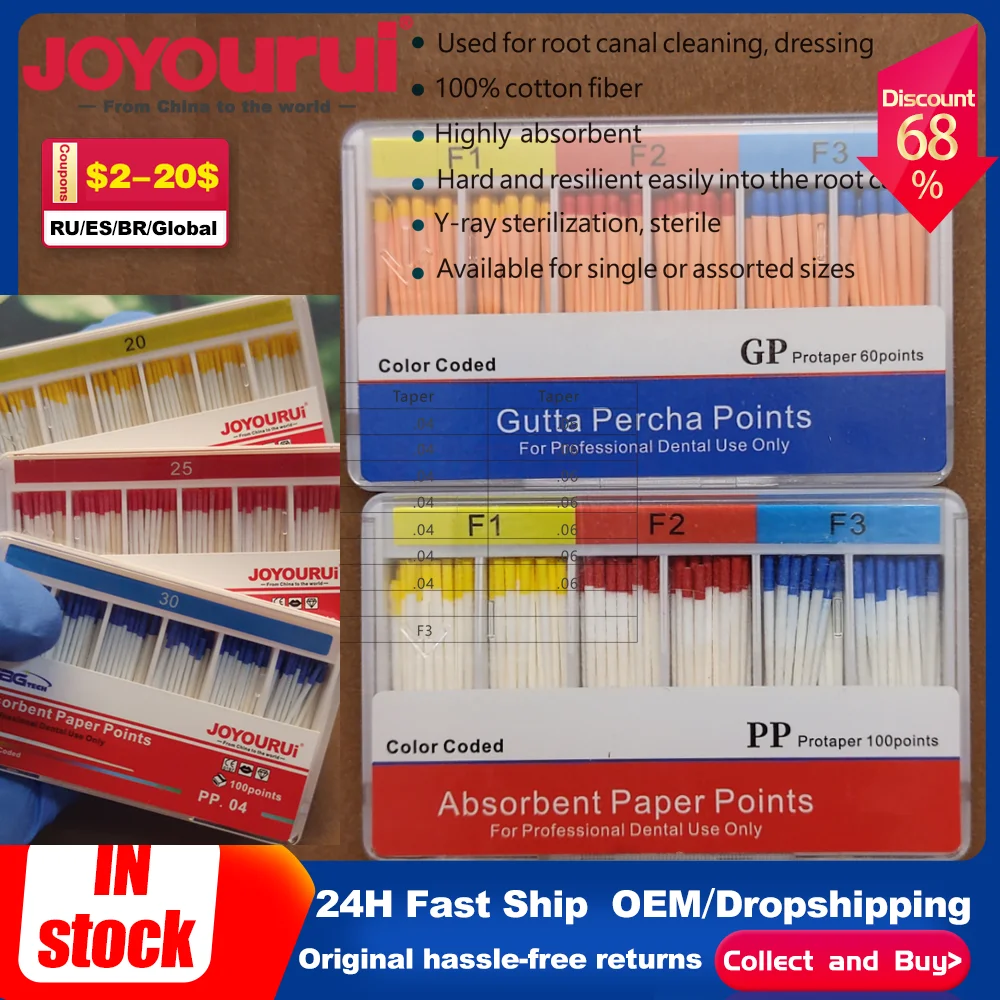 

F1 Dental Absorbent Paper Point Gutta Percha Points Paper Tips Cone Endodontics 02/04/06 Guttahanger Dentistry Clinic Materials