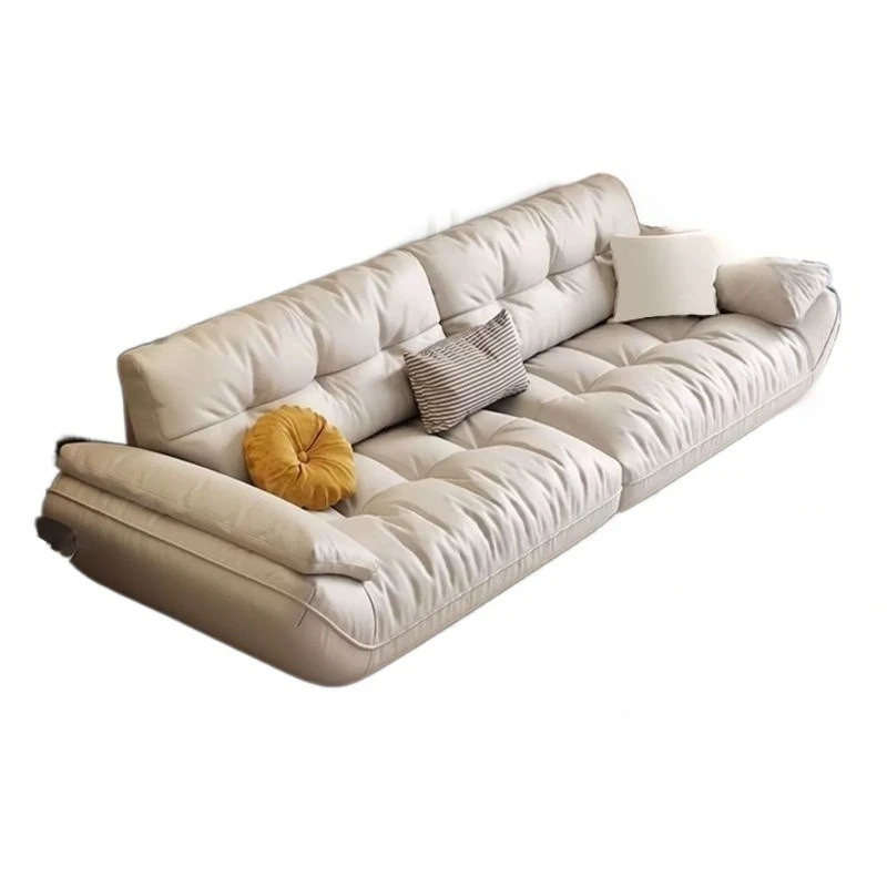 

Italian, light luxury, minimalist, genuine leather, sofa, first layer cowhide, simple, modern, straight row