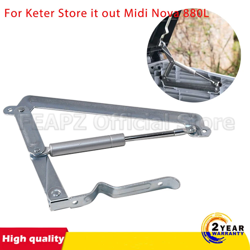 Gas Spring Hinge for Keter Store It Out Midi Nova 880L - Piston Hinge Replacement for W26P Spare Part