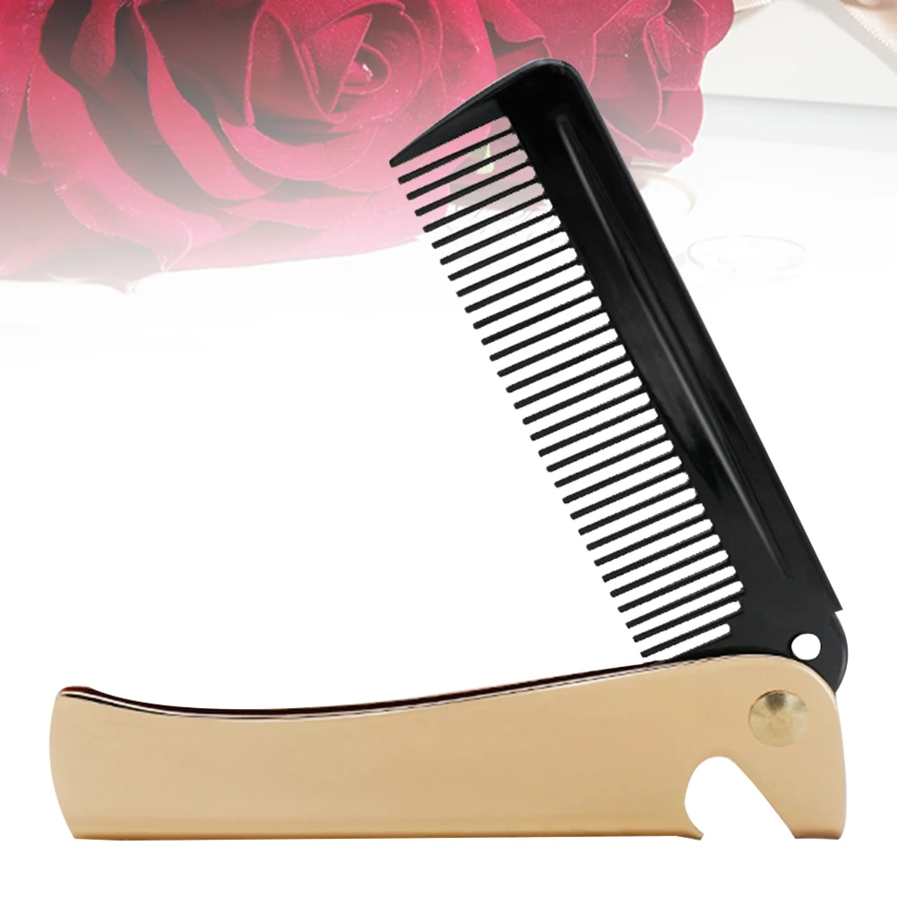 

Golden Folding Comb Premium Material Smooth Teeth Scalp Massage Portable Combs For Men Hair Styling Small Size Travel Friendly