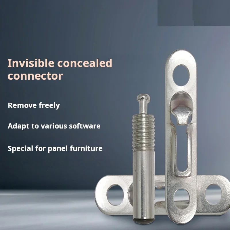 

Invisible Layer Board Holeless Two In One Elastic Connector Cabinet Wardrobe Push Buckle Furniture Hidden Tension Slide Buckle