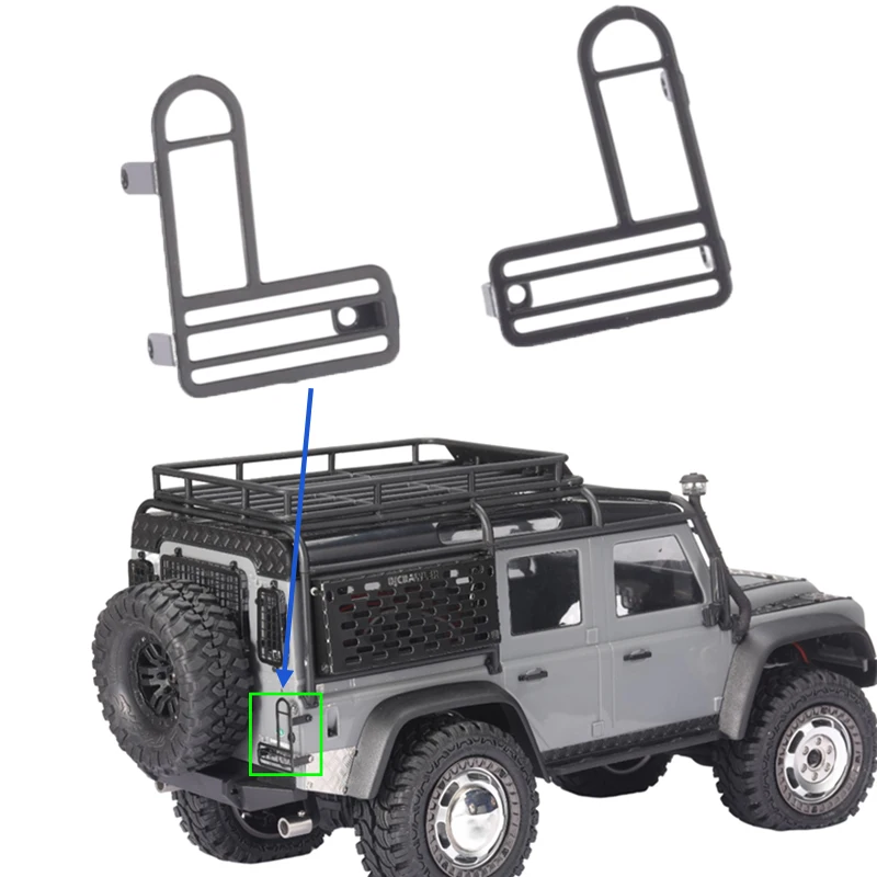 TRX4M 1 Set Simulation Black Metal Rear Tail Light Cover Tail Light Protection for 1/18 RC Crawler TRX4-M Defender Upgrade Parts